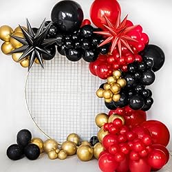 Red Black Balloon Arch Kit,Balloon Garland with