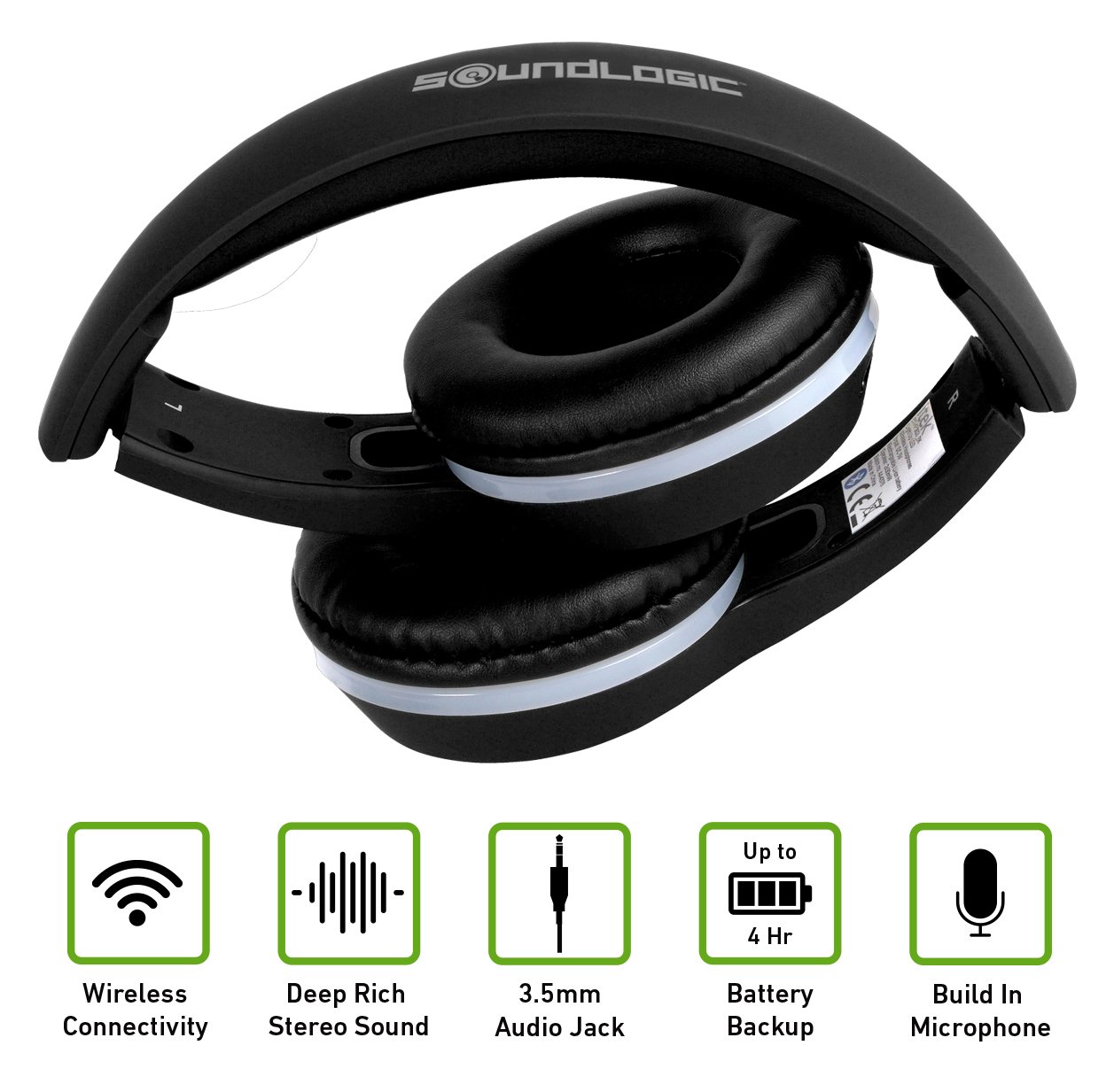 soundlogic wireless light up headphones