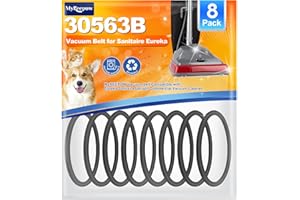MYKEEPOW 8 Pack Vacuum Belts for Sanitaire Commercial Upright SC679, Round Belt for Eureka Vacuum Cleaner,Replace Parts 30563B, 30563A