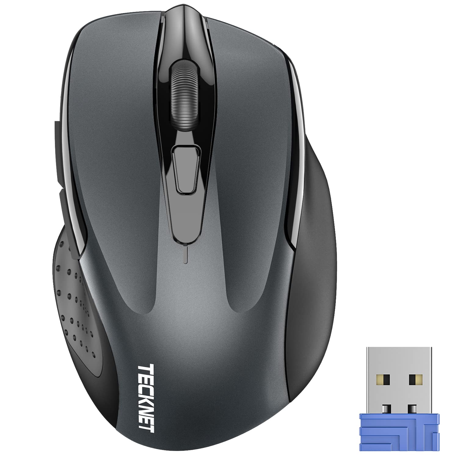 TECKNET Wireless Mouse, 2.4GHz Ergonomic Computer