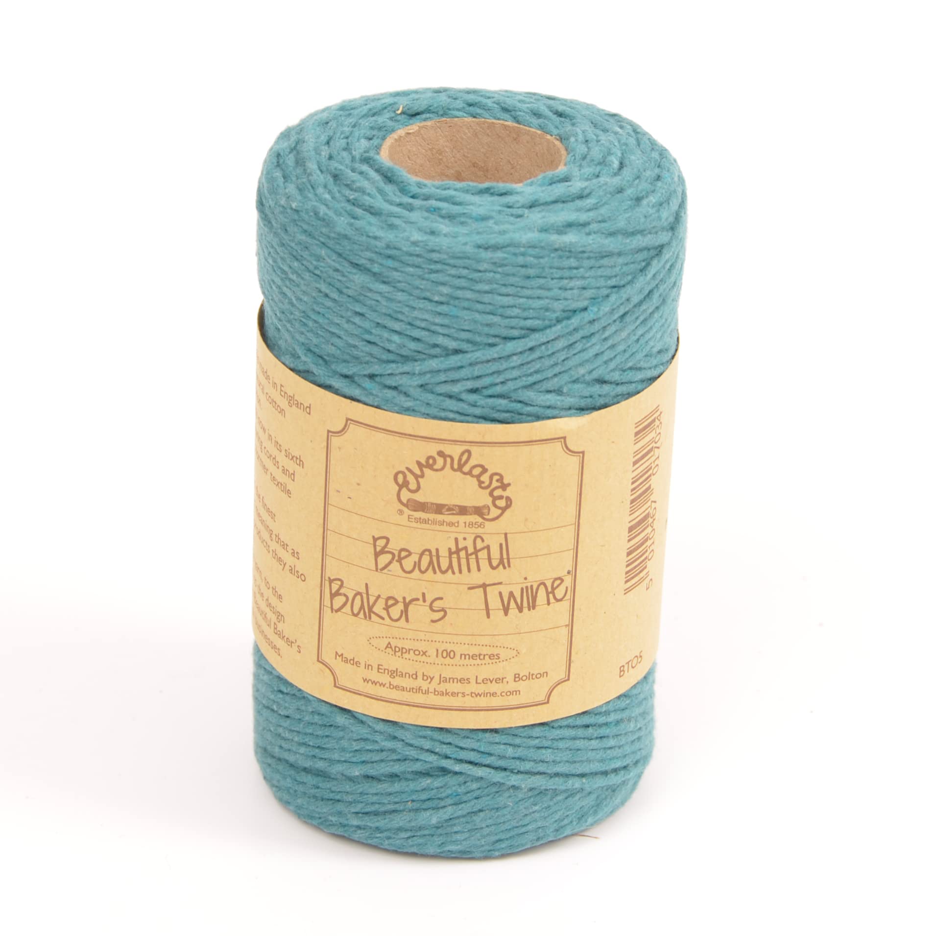 100m - Everlasto 'Solid' Beautiful Baker's Cotton Craft Twine (2mm approx) (ETON BLUE)