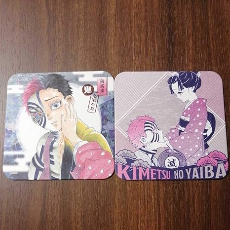 Amazon 94円２枚セット 鬼滅の刃 アートコースター 1弾 2弾 猗窩座 狛治 恋雪 あかざ アイドル 芸能人グッズ 通販