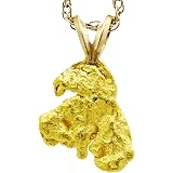 Amazon.com: pure gold nugget pendant 