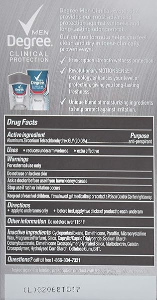 DEGREE MEN CLINICAL STRENGTH ANTIPERSPIRANT DEODORANT 2 PACK SPORT STRENGTH SOFT SOLID 96-HOUR SWEAT AND ODOR PROTECTION 5X TYPES OF SWEAT 1.6 OZ