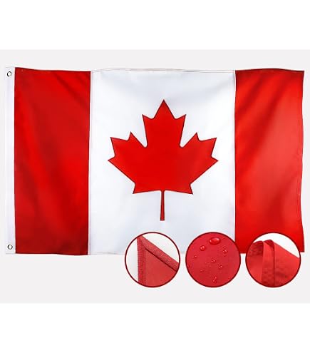 Kanada Flaggenbanner – 5 Meter Mit 20 Flaggen, Doppelseitig Bedruckt, Wetterfest Für Drinnen & Draußen