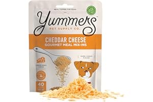 Yummers Premium Cheddar Cheese Meal Mix-Ins, 2.5 oz - Flavor Dog Food Topper for Dry Food - Add Ins, Meal Toppers, Treat Mix - Freeze-Dried for Maximum Flavor - All-Natural & Free of Preservatives