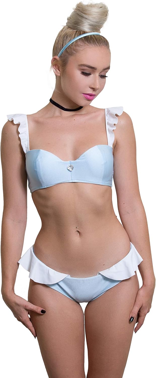 bikini top with ruffle straps