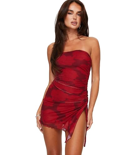 Princess Polly Minivestido Love Birds para mujer, Rojo : Ropa, Zapatos y Joyería