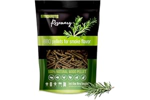 SMOKRITE Rosemary Wood Pellets for Smoker Grills, All Natural Hard Wood BBQ Pellets for Outdoor Grills, Smoke, Roast, Burns Up to 30 Hours of Smoking 0.5 kg