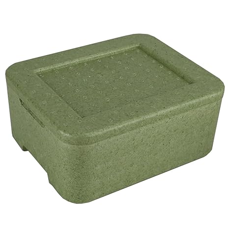 W2 Thermobox ? Styropor grün ? Transportbehälter ? MENÜBOX für 2 Menü