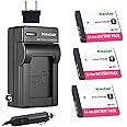 Kastar Battery 3-Pack and Charger for Sony NP-FT1 DSC-L1 DSC-L1/B DSC-M1 DSC-M2 DSC-T1 DSC-T3 DSC-T3/B DSC-T3S DSC-T5 DSC-T5/B DSC-T5/N DSC-T9 DSC-T10 DSC-T10/B DSC-T10/P DSC-T10/W DSC-T11 DSC-T33