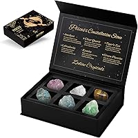 Pisces Crystals Gift Set, Zodiac Signs Healing Crystals Birthstones with Horoscope Box Set Pisces Astrology Crystals Healing 