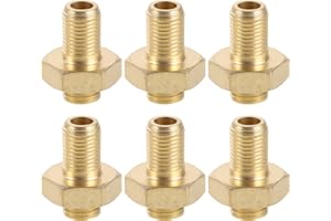 INOOMP 6pcs Tire Valve Extension Adapter Bore Valve Connector External Inflation Devices Accessories