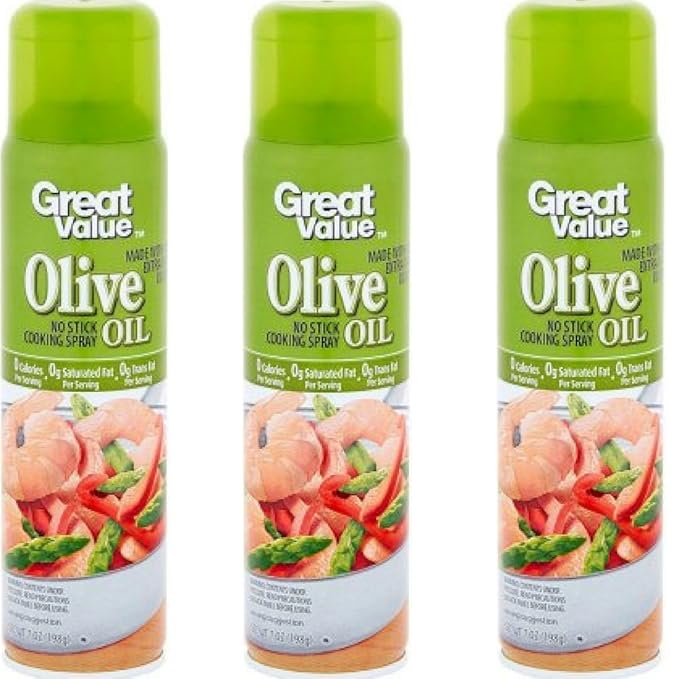 Great Value Olive Oil Cooking Spray, 7 ounces (Pack of 3