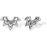 Boma Jewelry Sterling Silver Balinese Tribal Lotus Stud Earrings