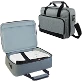 Projector Carrying Case, Projector Bag with Accessories Storage Pockets | Portable Carrying Bag Compatible With Epson, BenQ, ViewSonic and Most Mini Projectors, Adjustable Shoulder Strap