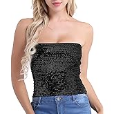 Alivila.Y Fashion Womens Sparkling Sequins Stretch Party Clubwear Tube Top