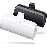 [2 Pack]Mini Portable Charger for iPhone 5200mAh,20W PD Fast Charging Power Bank for iPhone, Ultra-Compact Battery Pack Travel Portable Phone Charger Compatible with iPhone 14 13 12 11 X 8 7 6 Series