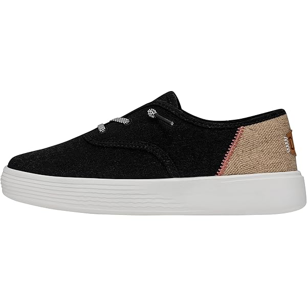 Amazon.com | HEYDUDE Cody (LTT) Craft Linen Black Size 5