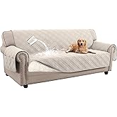 Turquoize Waterproof Couch Covers Sofa Covers for 3 Cushion Couch Pet Friendly Non-Slip Dog Couch Cover Protector Washable Furniture Covers for Pets, Kids,Dog (Sofa 68", French Oak)
