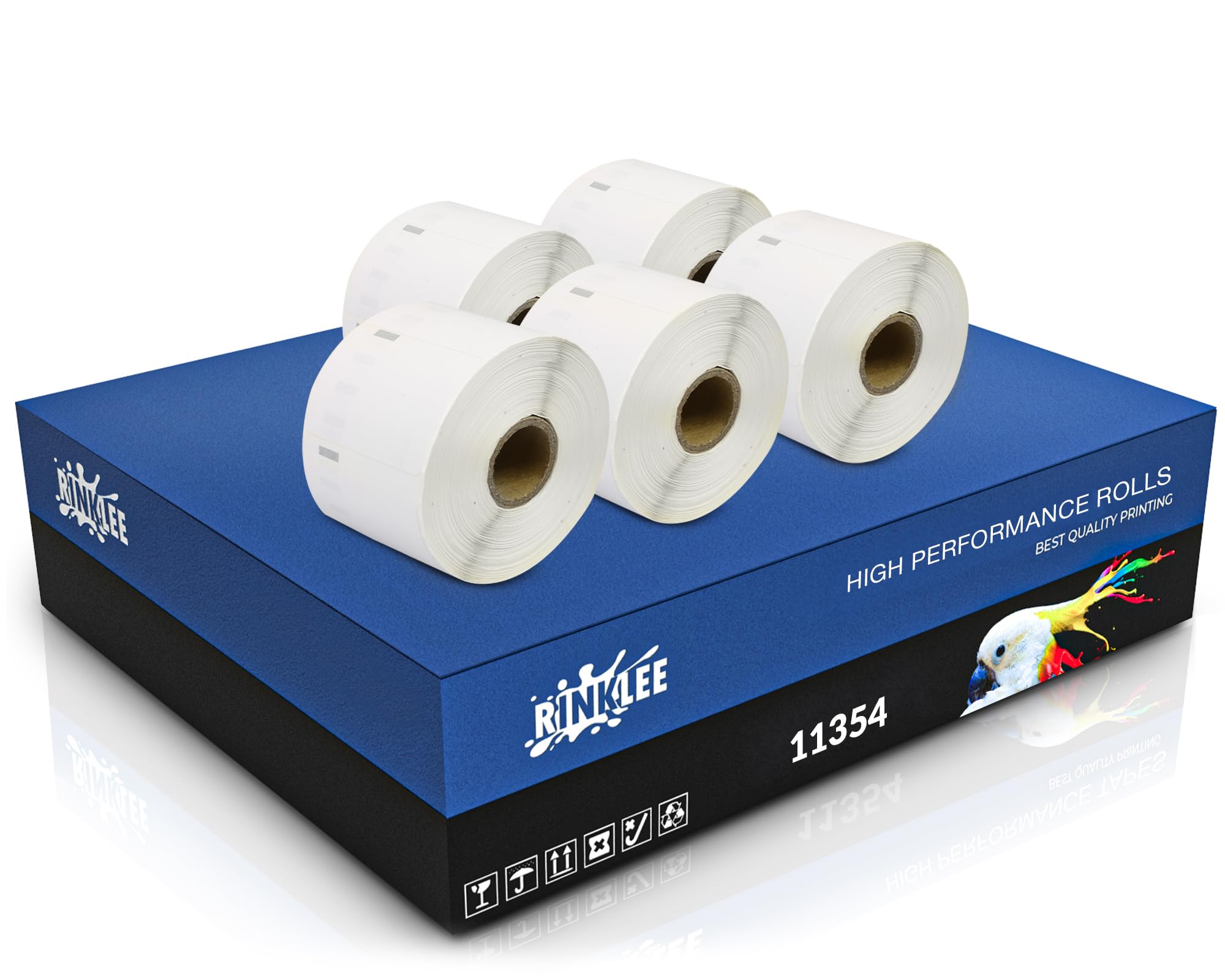 RINKLEE 11354 S0722540 Label Rolls Compatible with DYMO LabelWriter 4XL 450 400 330 320 310 Duo/Turbo/Twin Turbo Seiko SLP 450 430 420 410 400 200 100 | 57 x 32 mm | 5-Pack