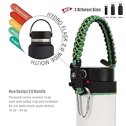 QeeCord Paracord Handle Compatible with Hydro Flask