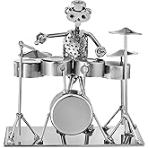 Broadway Gifts 7.3" Silver Metal Drummer Figurine Decoration