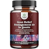 Vegan Uric Acid Cleanse and Detox - Daily Kidney Cleanse and Uric Acid Support for Adults - Tart Cherry Extract Capsules with