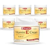 De La Cruz Vitamin E Cream Moisturizer for Face &amp; Neck, 4 oz (6 Pack) | Vitamin E Cream 10,000 IU, Day &amp; Night Face Moisturizer, Allergy Tested, Dermatologist Approved, Non-Comedogenic, Made in USA
