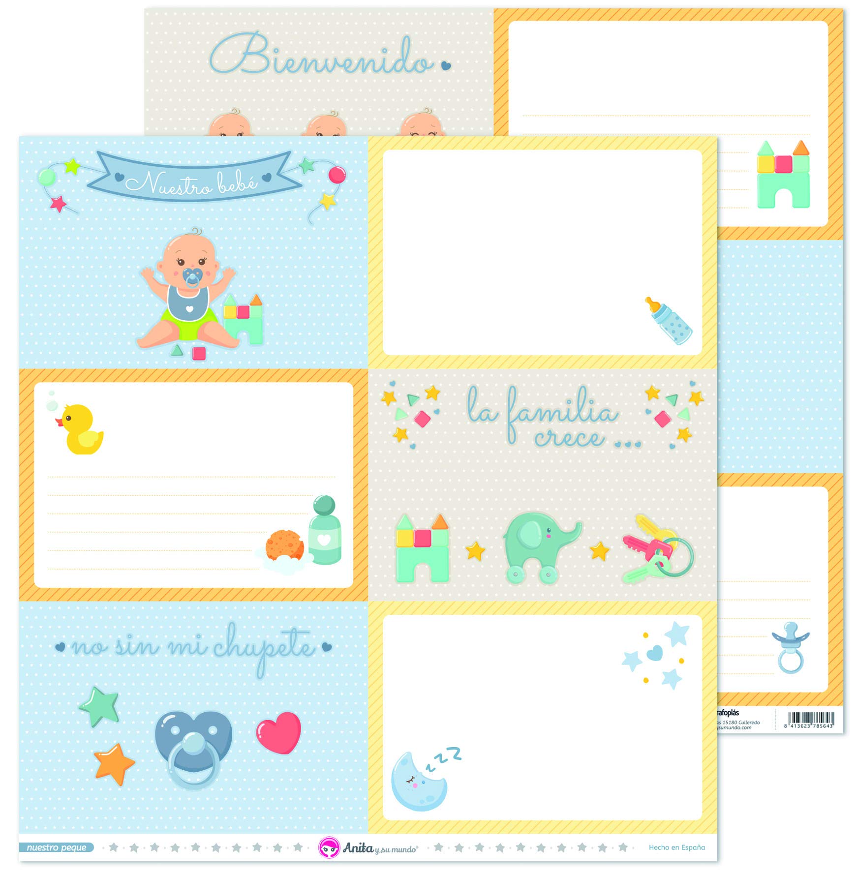 Anita and Su Mundo Collection Our Small Scrapbooking Papers, Paper, Large Cards, 12" x 12"