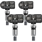 TPMS Sensors Set of 4: XTOOL TS100 Pro, 315/433MHz Tire Pressure Sensor | OEM Tire Sensor Replacement, Tire Pressure Monitor System Sensors with Metal Value for GM and All Cars, Work with XTOOL TP150