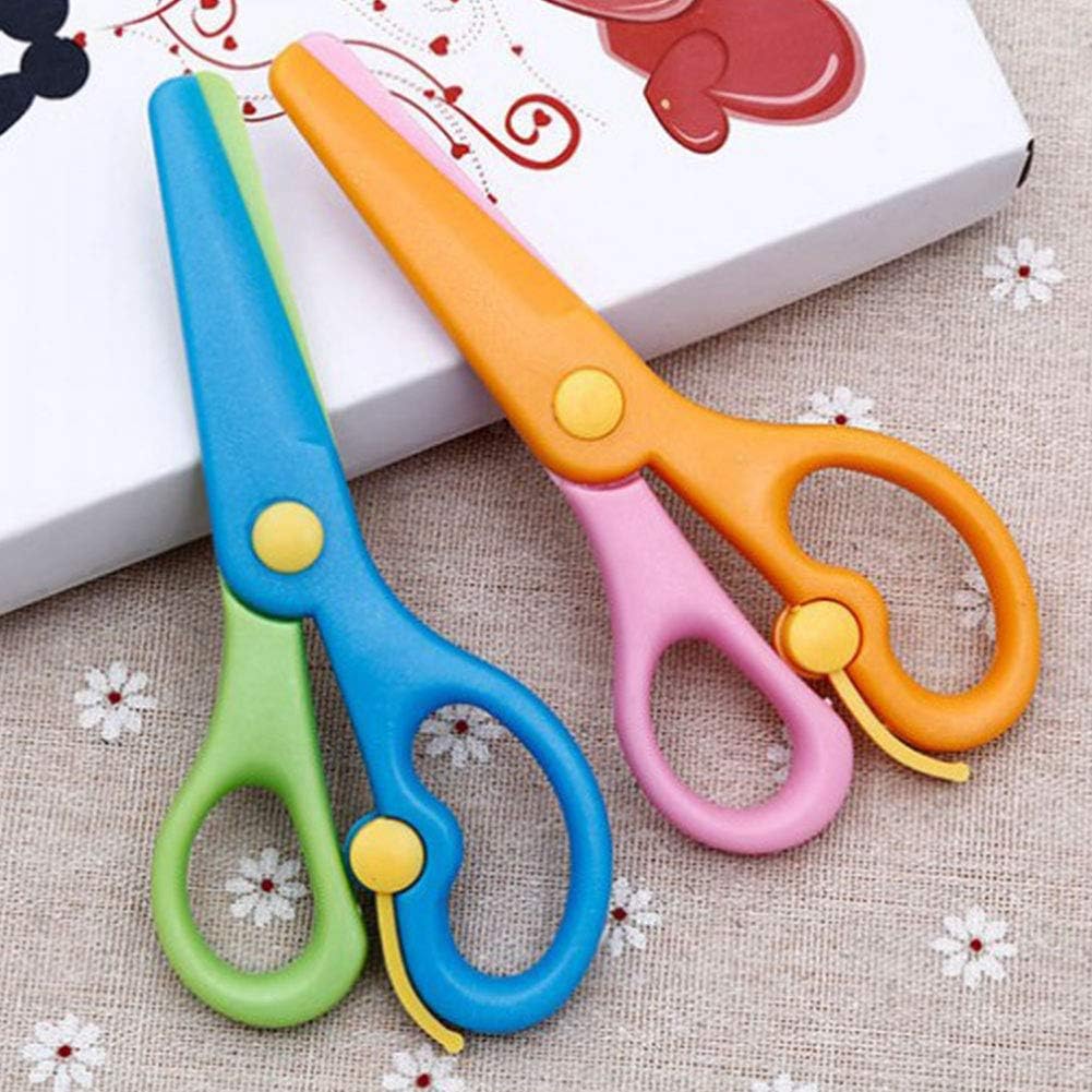 LovesTown Preschool Training Scissors, 4Pcs Children Safety Scissors Pre-School Training Scissors Safety Scissors Art Craft Scissors