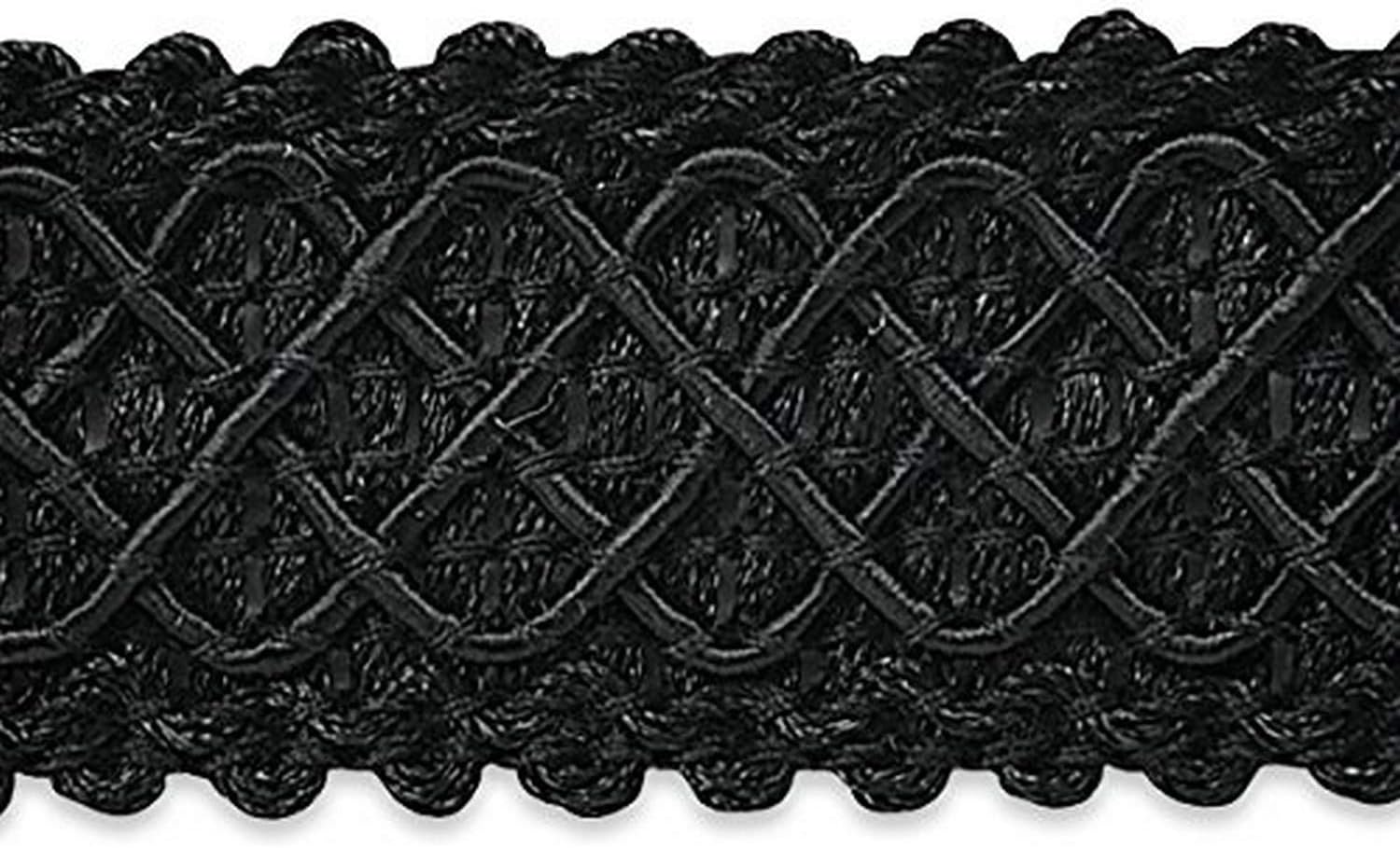 Expo International Jolie Lattice Braid Trim Embellishment, 20-Yard, Black