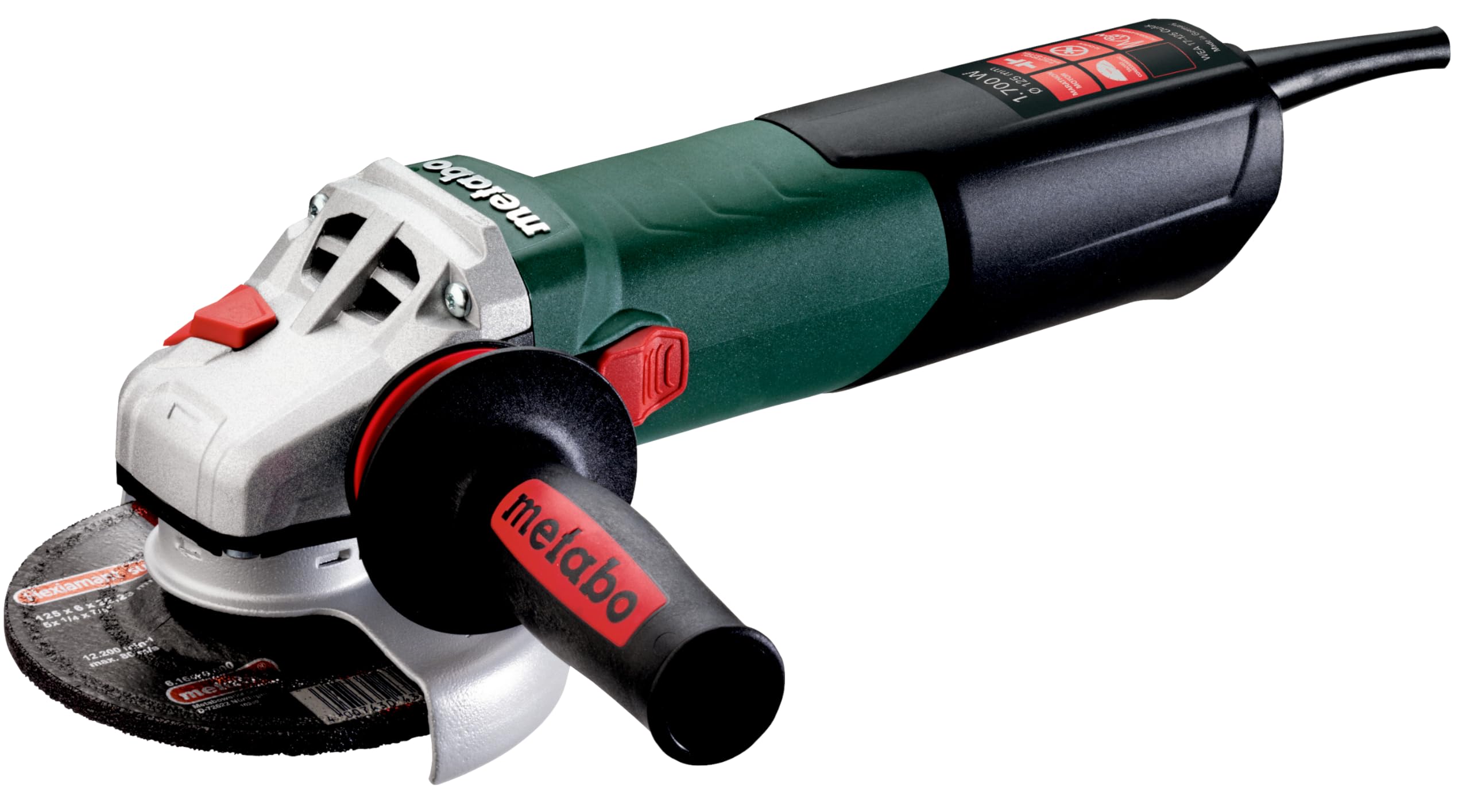 Metabo 600534000 600534000-WEA 17-125 Quick 1700 W, 1700 W, Black, Green, Grey, 125 mm