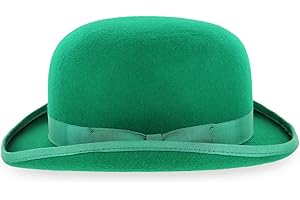 HATS IN THE BELFRY Belfry Mickey Irish Green Derby Hat with Feather and Liner