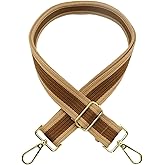 Adjustable Brown Purse Strap - 1.5" Wide Handbags, Camera, Guitar, Phone & Crossbody Bag Replacement Shoulder Straps(Gold Hardware)