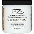 Premium Taza Natural Coconut Body Butter, 8 fl oz (237 ml) Plant Based Ingredients Contains: African Shea Butter, Beeswax, Co