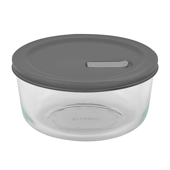 Pyrex No Leak Lids 7 Cup Round Baking Dish with Plastic Lid Amazon.co