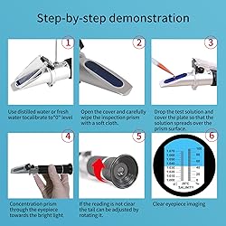NANBEI Salinity Refractometer with ATC,Saltwater
