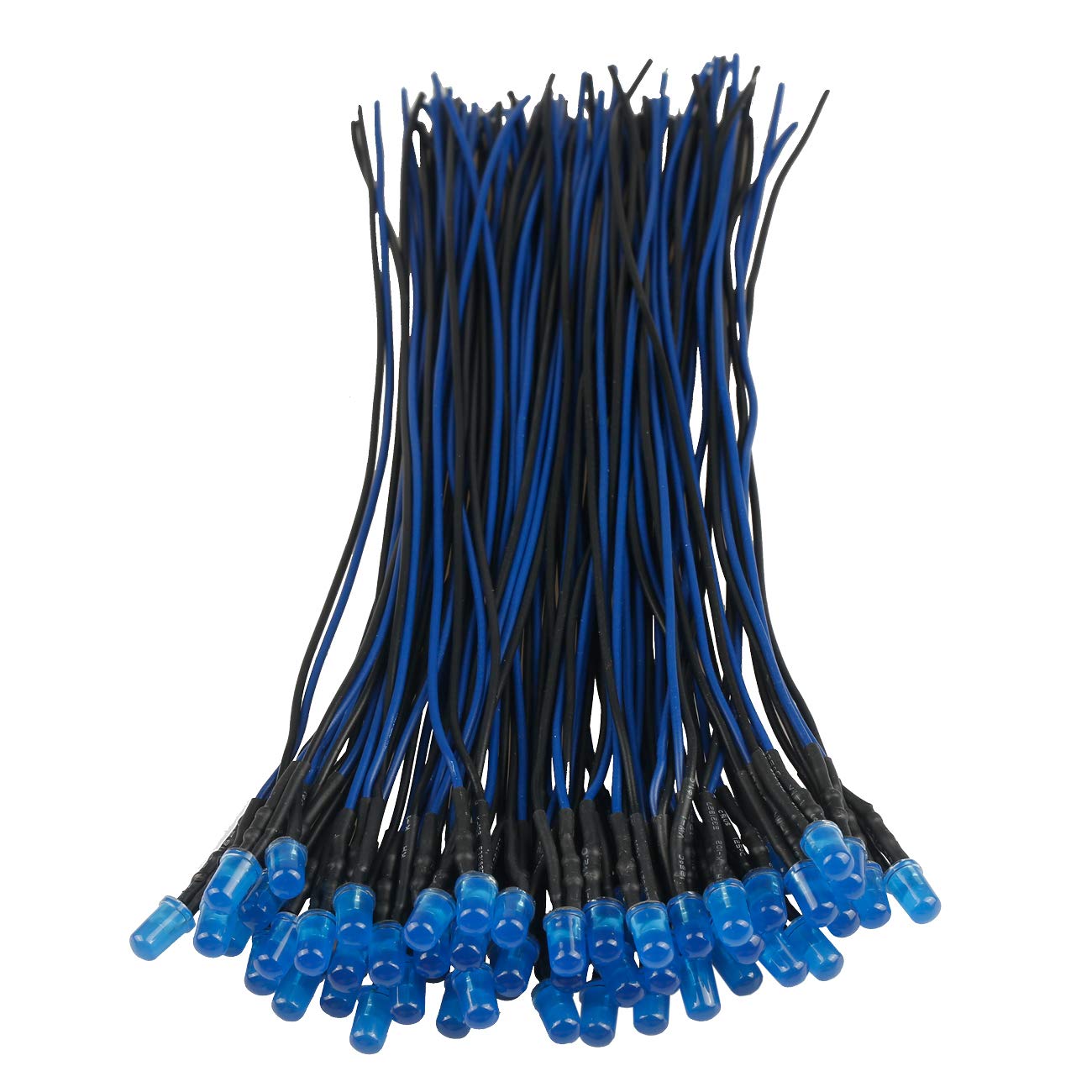 Photo 1 of EDGELEC 50pcs 12 Volt 5mm Blue Blinking LED Lights Emitting Diodes (1.5Hz Single Color Flashing) Pre Wired 7.9 Inch DC 12v LED Light Diffused Colored Lens Small LED Lamps