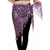 MISI CHAO Belly Dance Hip Scarf - Hip Skirt Belly Dancing Belt Triangle Shawl Tassel Belts Waist Chain for Women/Girls