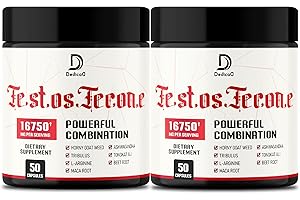 DEDICAD 2Packs_50 Capsules - 7 in-1 Ultra Test Support 16750 mg with Tribulus Terrestris Horny Goat Weed L-Arginine Maca Root Tongkat Ali Beet Root - Energy Workout Muscle Strength Support