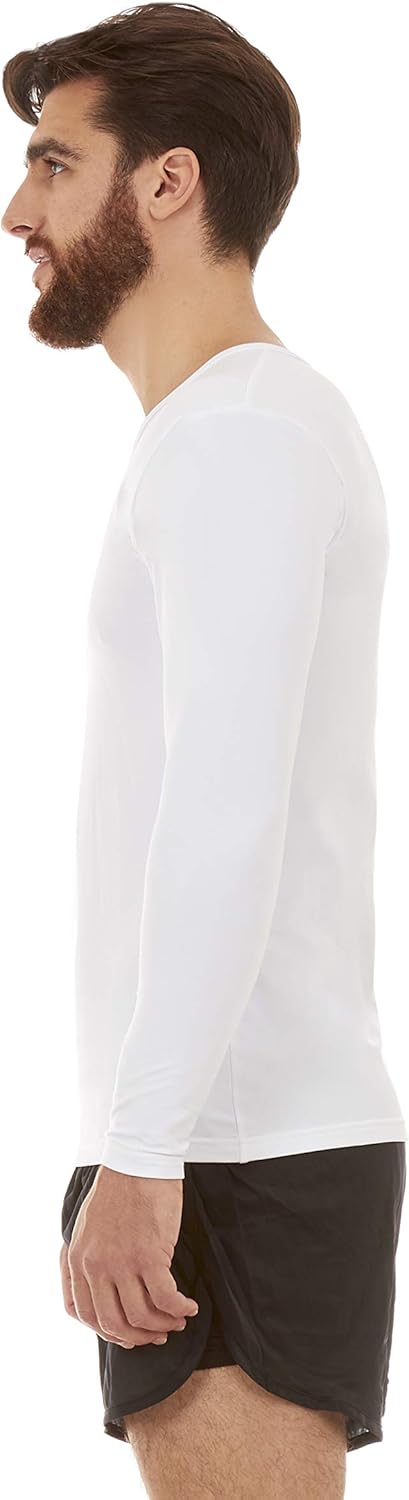 Thermajohn Mens Ultra Soft V-Neck Thermal Underwear Shirt - Fleece Lined Long Sleeve Underwear Long Johns T Shirt at  Men’s Clothing store