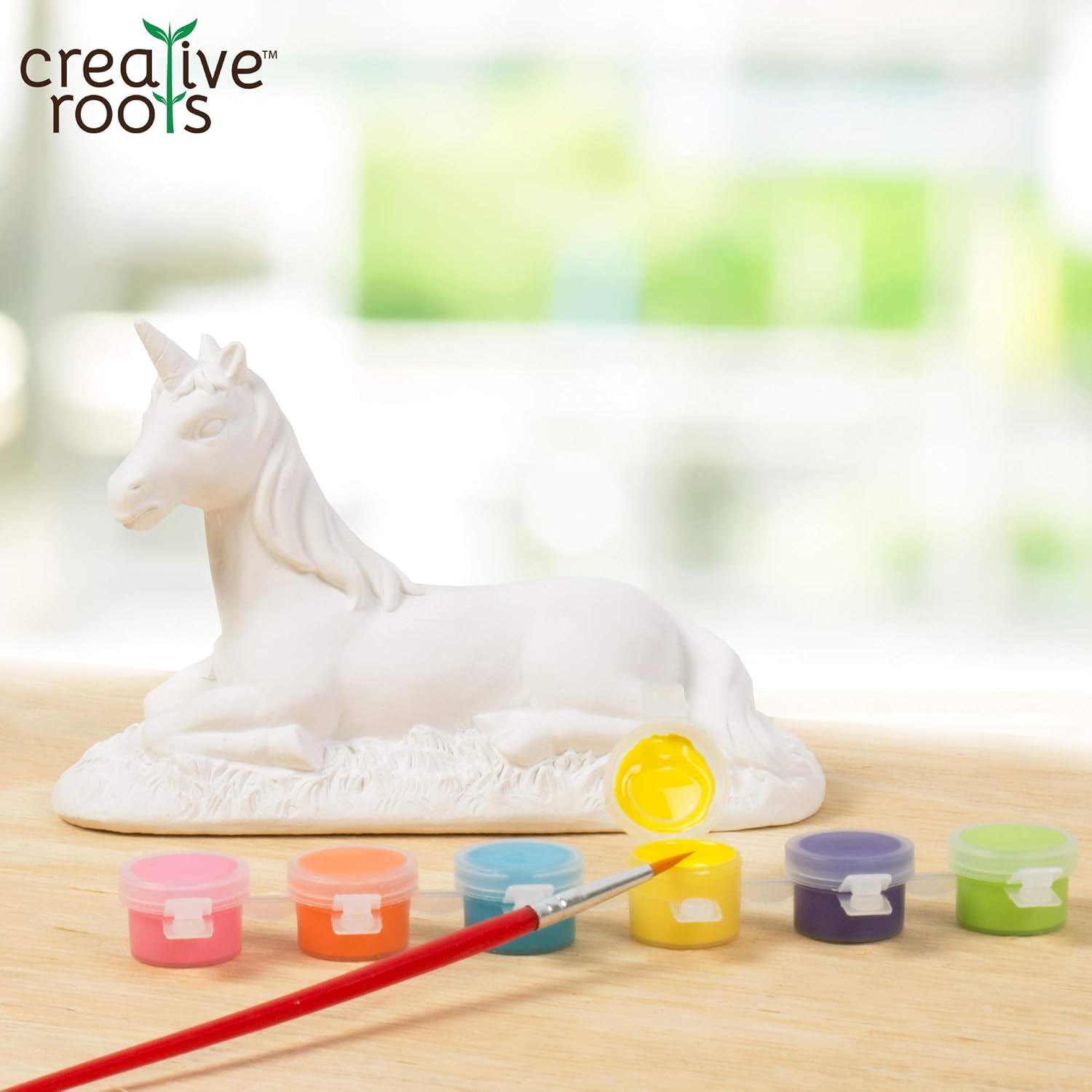 Amazon CREATIVE ROOTS Paint Your Own Unicorn Includes 6 Paint Pots