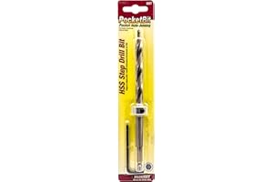 Milescraft 23070003 PocketBit - Includes 3/8" Stepped Drill Bit, Allen Wrench and Drill Stop