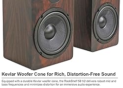 Rockville Pair RockShelf 58D V2 360W Dark Wood