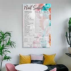 JBBGO Nail Price List Poster for Beauty Salon
