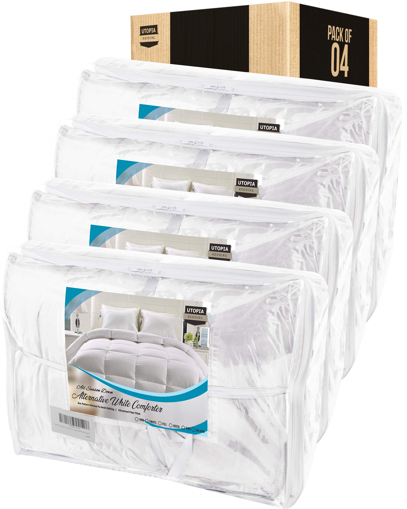 Utopia Bedding All Season King/Cal King Comforter Duvet Insert White