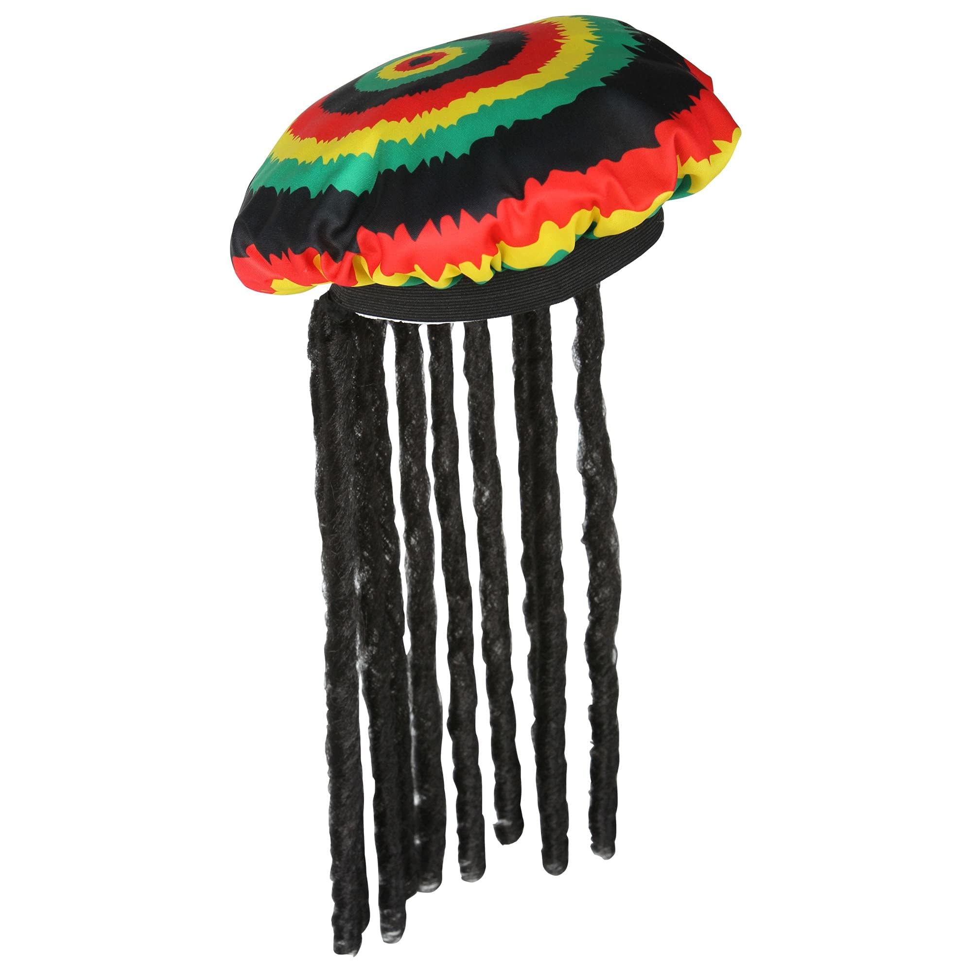 Widmann 01899 Men's Rasta Hat with Dreadlocks Black One Size