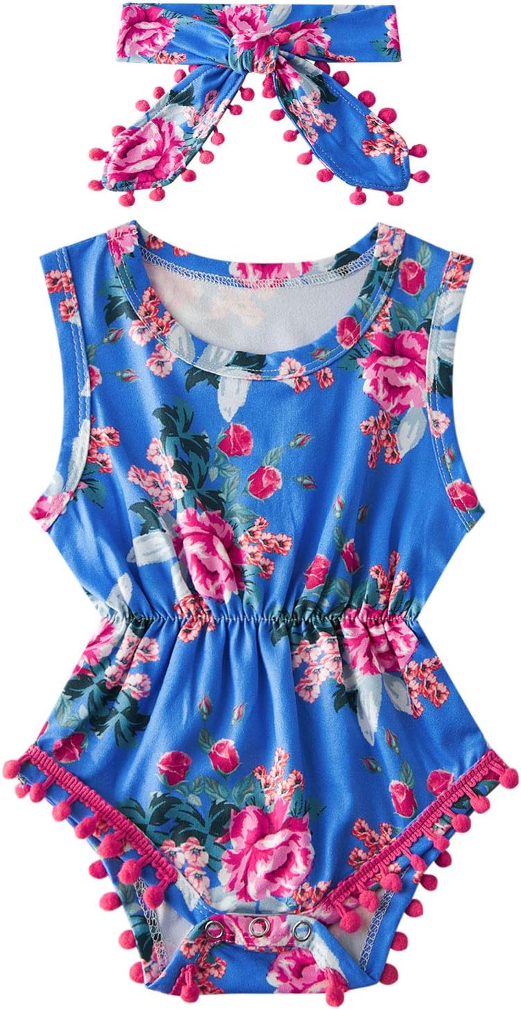 Girls Clothing Sets, Newborn Baby Girl Cotton Casual Bowknot Clothes Bodysuit Romper Jumpsuit Outfit Set
